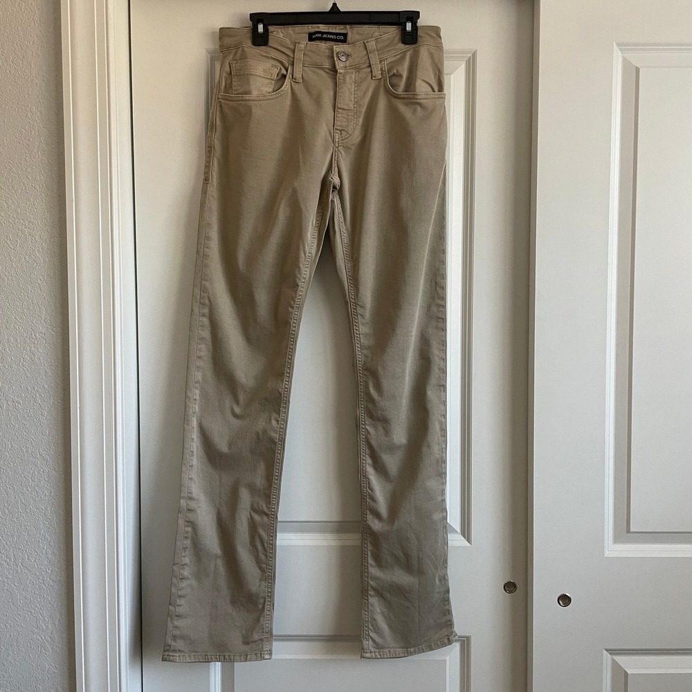 Mavi Men's Zach Straight Leg Soft Cotton Chino Pant Beige Cream EUC Sz‎ 31/35